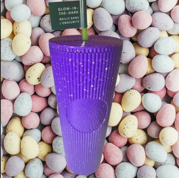 Starbucks Other - "Easter"New Starbucks 2024 Glow-In-The-Dark Purple Cold Tumbler 24oz Straw Bling